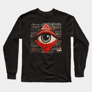 Mystic Gaze: Eye in a Rhombus T-Shirt Long Sleeve T-Shirt